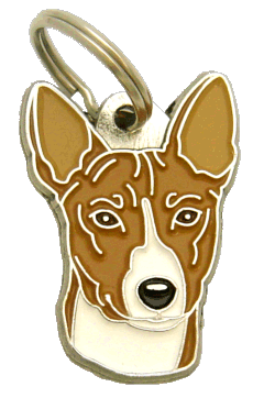 Basenji <br> (placa de identificação para cães, Gravado incluído)